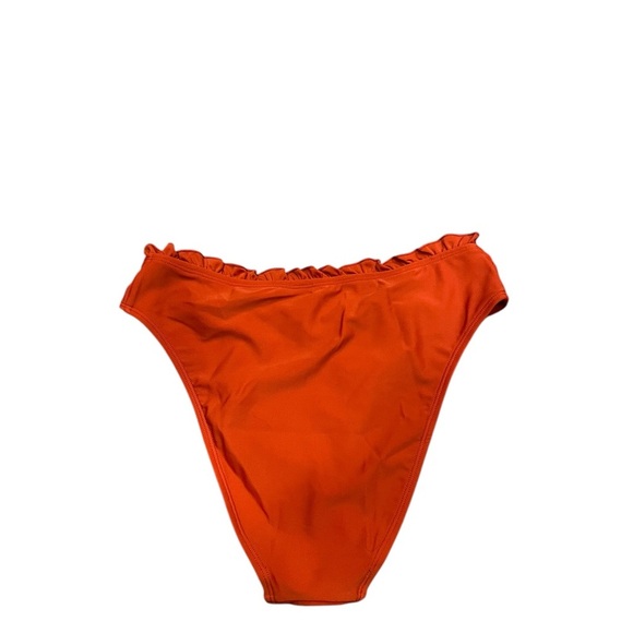 Cupshe Ruffled Orange Bikini Bottom Size Medium - Picture 3 of 5